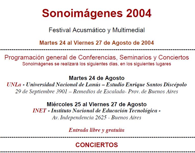 Festival Sonoimágenes de la UNLa