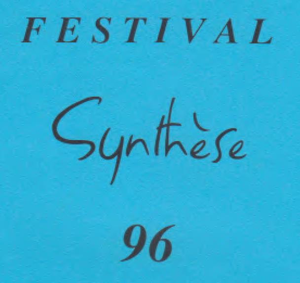 Festival Internacional Synthèse’96